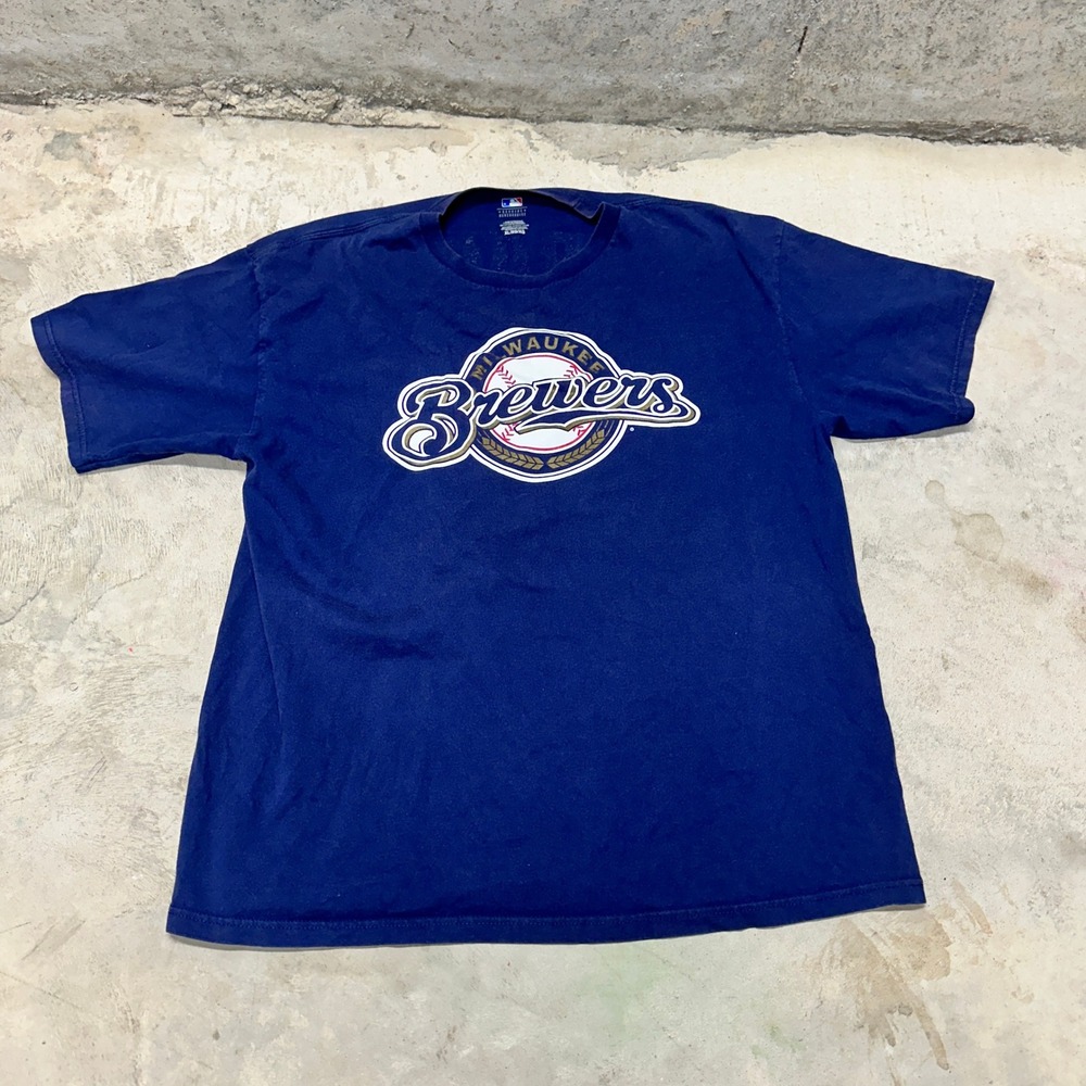 MLB Milwaukee Brewers Braun #8 T‎ Shirt Baseball Mens XL Genuine Merchandise